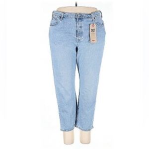 NWT Levi’s 20W 501 Original Cropped Jeans Light Wash